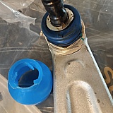 'New' control arm that is actually used and damaged.