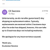 “We upgraded your shipping”