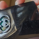 Fake bottle; the logo is almost written in crayon