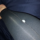 Rip on the calf, not detrimental, but not acceptable for the price of these leggings