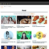 “Food” is one of many tabs you can click to get to related content.