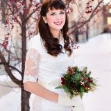 Beautiful dress for a winter wedding