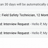 Insurance Sales from different companies folks scrape your info from CB and regularly emails with identical subject lines and email body text