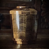 Steve Shannon handmade walnut cremation urn