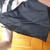 Notice how stiff the fabric is! It doesn't even unfold or relax but stick straight out at the bottom.