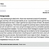 The review they had removed from Trustpilot