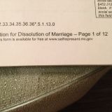 Actual legal paperwork from the courthouse.