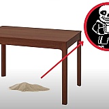 Sands under table