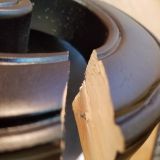 Shoddy repair attempt made before being shipped to me. Chair was obviously a " return item" sent to me as " new".