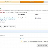 This was my order. It was on the web site for about a week. Then when I checked my order it was gone. You cannot contact the seller or the company. Searching by order number is not successful.