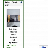 This is on 12/24 after I got a call for payment. Still shows a day after the bidding closed that I MAY have won and no price. It was the only good thing in that entire auction that wasn’t broken or missing a piece, supposedly. Not even worth $4