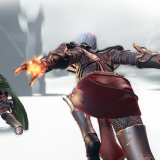 Confessor (fire mage) against a Knight (tank/warrior).