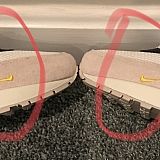 Shoes have misplaced miniswoosh