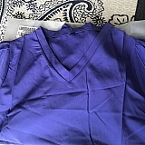 Note this is NOT cotton. It is NOT T-shirt material. It is strange nylon- like thin fabric with no body at all. Clothes are cut very, very small. Not at all what I expected based on photos and descriptions.