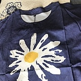 While this would have been a cute playful cotton T-shirt, it’s not nice at all made from this mystery fabric! Not cotton, no stretch, no form or drape, feels synthetic. Notice how the inside is white? Cotton? I don’t think so...