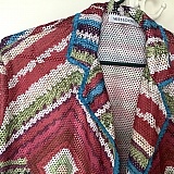 What I got. Printed on polyester net fabric to "look" like the sweater pattern. FAIL!