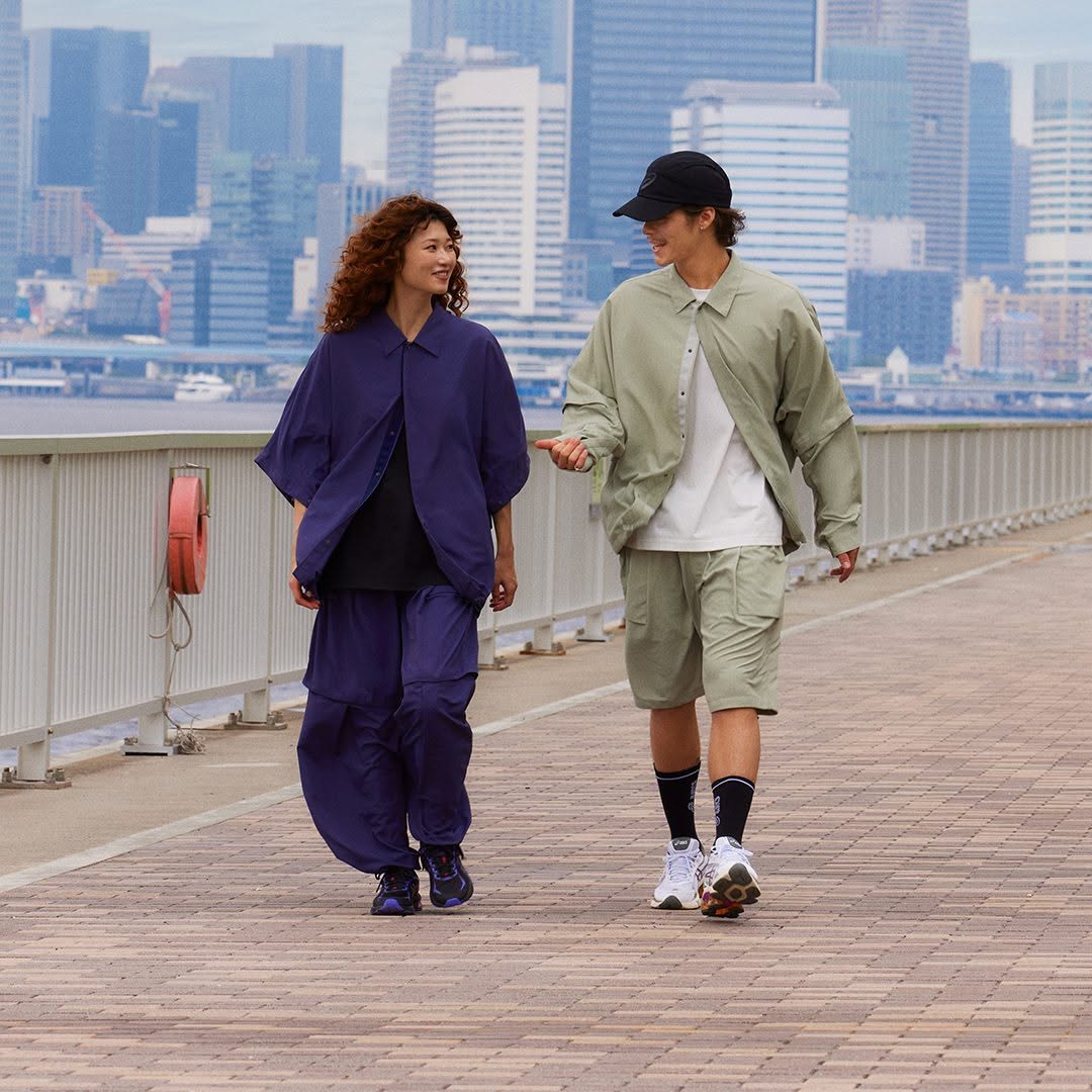 Merchandise from Asics clothing line