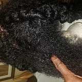 See large matt in rear of wig which seems to be getting larger by the minute. This is the hair after detangling and then deep conditioning.