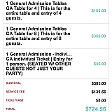 Face value tickets from venue