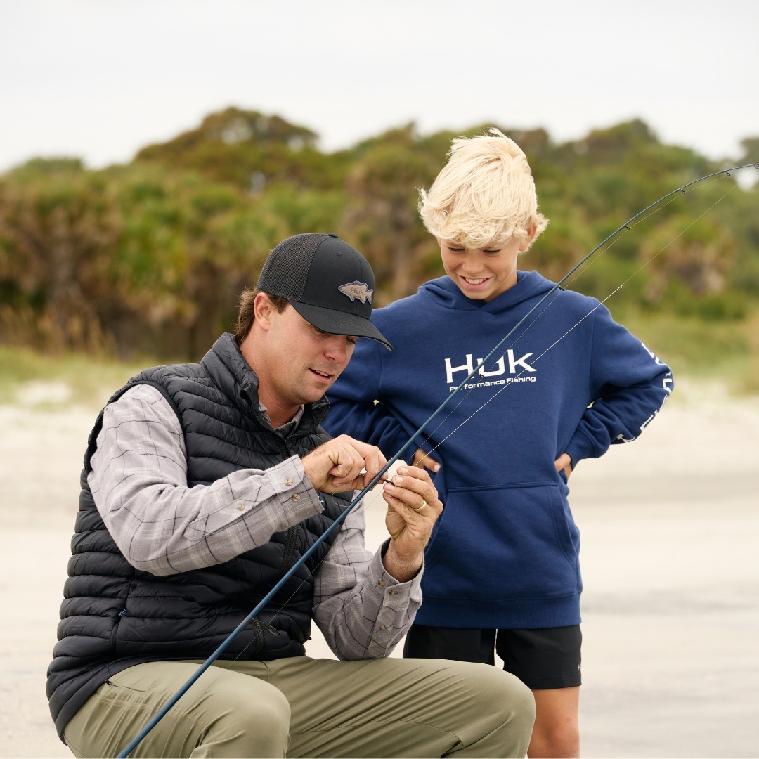 Merchandise from Huk clothing line