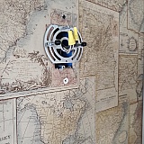 Live wires from a broken light fixture