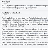 A report I had made on 15th November 2018 in relation to a seller selling imported Duty Free cartons of cigarettes brought in from mainland Europe to which facebook gave the all clear that it's alright in doing this within their site on their marketplace.