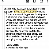 Look right here he calls me a faggot.
If you really want a good laugh go to the Better Business Bureau see his D+ rating and four five-star reviews from people left on the same day. No other reviews but four FAKE five star reviews left on the same day.