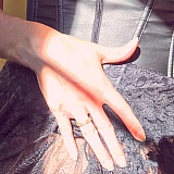 TheIrishLass wearing Yandy's Open Cup Faux Leather Corset w/ Lace Skirt