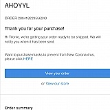 This is when I originally made the order