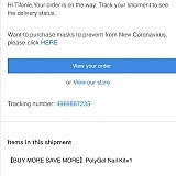Fake tracking # they gave me