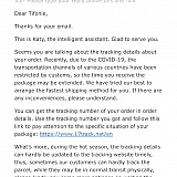 One email they sent
