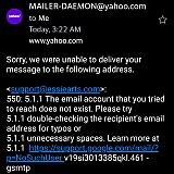 Here is me trying to reach out for status on my order. The email worked back in November and I did a follow-up again today December 10th and now the email is found invalid! They took my $80 but did not ship the product. Their phone number is also fake.