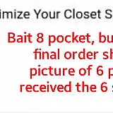 Temu Sample Deceptive Business Practices: "The Bait" 8 pocket closet organizer / "The Switch" recieved 6 pocket instead. Same with phone charging cable, rug choice...