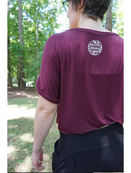 Merchandise from WalkinThroughFlowers clothing line