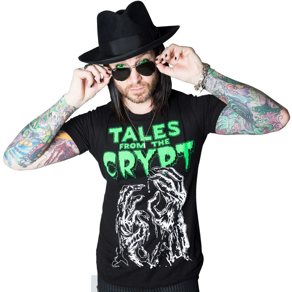 Merchandise from Strange Cvlt clothing line