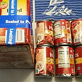 Sam's came back trying to make excuses that carrier may have damaged box. (No, outside box was intact.) Sam's also said "they don't repackage unless box was damaged accidentally". As the photo shows, carton is intact! How did cans get dented, tape on box?