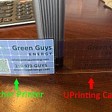 Clear card is clear all right... lol clear card, clear inks, might as well of sent us a box of air, we could have given out invisible business cards...