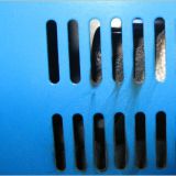 Charred positive cable viewed thru bottom vents of load tester.