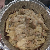 You can literally see the bottom of the pan that's how small of a portion that's in the pan.