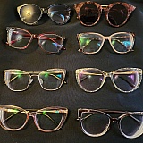 Glasses against black backround