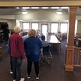 Touring a long term care facility in Des Moines, Iowa.