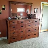Dutch Country Mission dresser with mirror.
