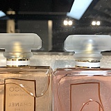 Fake on the right, pink in colour