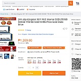 OKc Mall claiming to be a Kingston Authorized Reseller. Product and price shown is a 250GB NVME