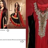 Both outfits together, left one I ordered which all silk, and got the right side with cheap embroidery and georgette.