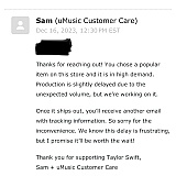 If Taylor can be upset about Ticketmaster not being ready for the unexpected demand of her tEras Tour Tickets, certainly she can make sure her own website / employees/ products have a better way of dealing with “unexpected demand”