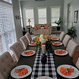 Fall dining with these lovely orange napkins!
