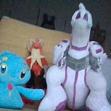 Sorry for the bad shot, but these are some of my plushies I got when ordering.