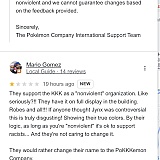 Complaints and The Pokémon Company International’s racist response.