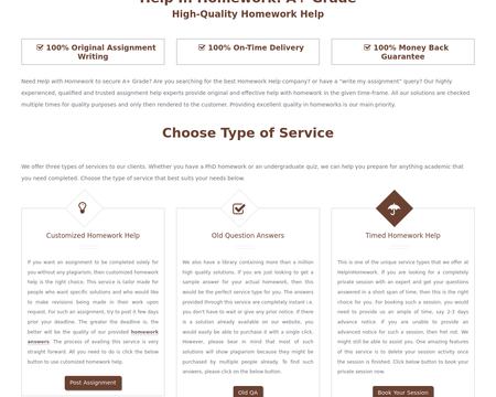 Help In Homework